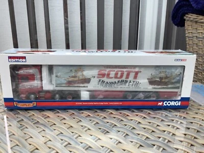 CORGI MODEL 1:50 - SCOTT TRAWLERS SCANIA FRIDGE TRAILER - cert no “666” - Image 1 of 4