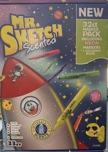 Mr. Sketch Scented Markers 2017 INTERGALACTIC  SCENTS 32 Ct + Neon & Coloring B. - Picture 1 of 4