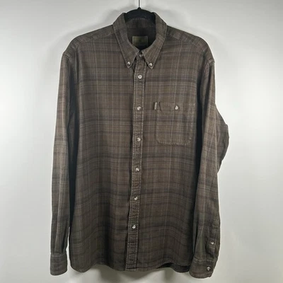 Camisa Beretta Para Hombre XXL Abotonada Franela Marrón Cuadros 100% Algodón Diseño Italia Foto 1 de 4