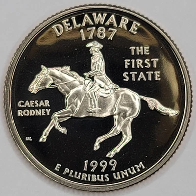 1999 S GEM PROOF DCAM DELAWARE STATE QUARTER - CN-CLAD - Image 1 of 4