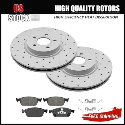 Front Brake Rotors & Ceramic Pads for 2013 - 2019 Ford Escape Transit Connect - Image 1 of 4