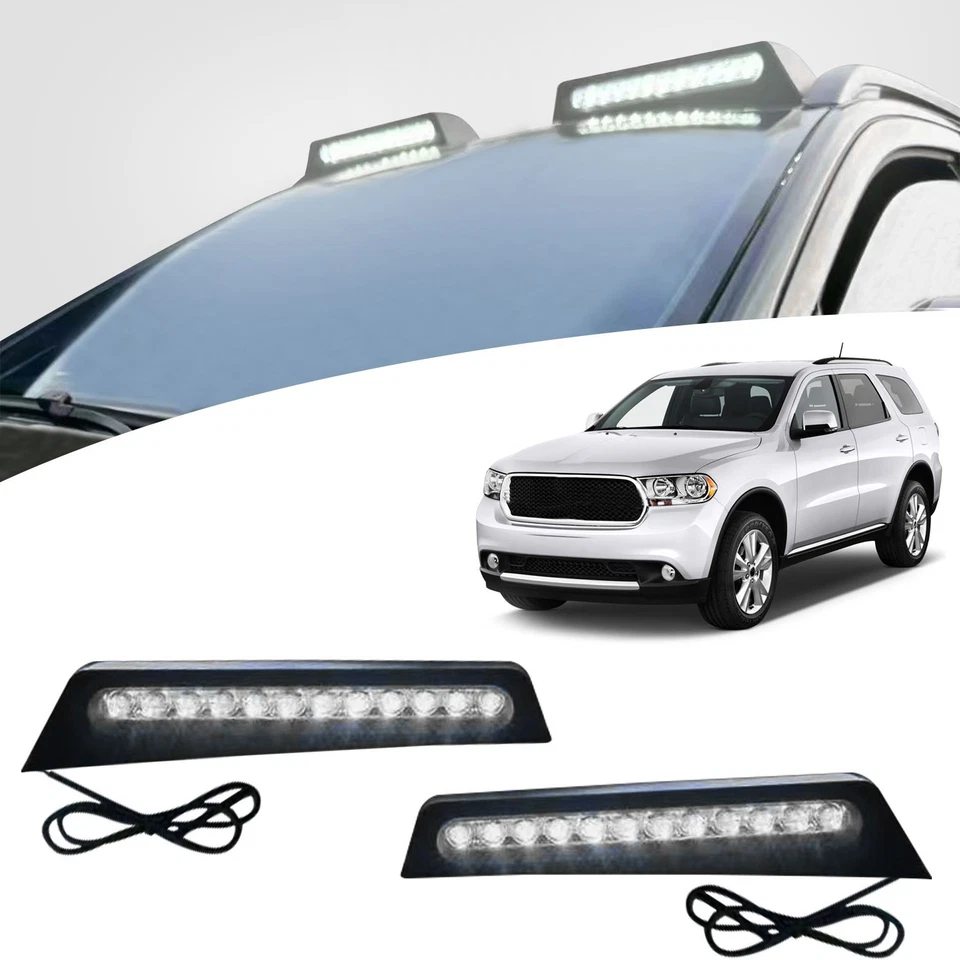 Tapa de luz LED de techo superior con DRL para lámpara de techo Dodge Durango 2013-2017 Foto 1 de 4