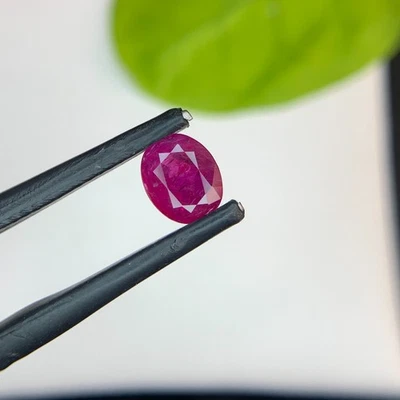 1.25 CT Natural Red Ruby Oval Shape Loose Gemstone From Afghanistan - Image 1 of 4