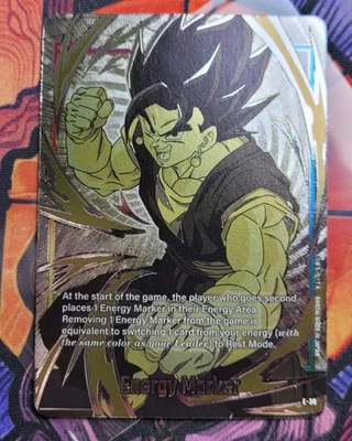 Vegito E-30 Tournament Promo Gold Energy Marker	Dragon Ball Card Fusion World - Image 1 of 4