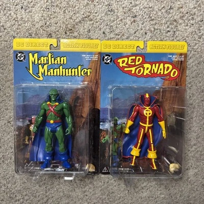 Lote de 2 figuras de acción DC Direct Martian Manhunter & Red Tornado 2001 6" nuevas en caja de colección Foto 1 de 4
