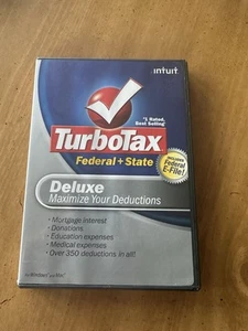 Turbotax 2008 Deluxe Federal plus state 2008 Turbo tax For Window's And Mac - Picture 1 of 8