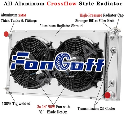3 Row Radiator Shroud Fan For 1977-1992 Cadillac Fleetwood /Brougham /DeVille - Image 1 of 4