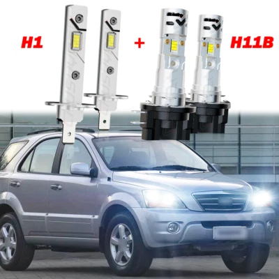 Combo de faros LED bombillas haz alto bajo para KIA SORENTO 2007-2009 H1+H11B Foto 1 de 4