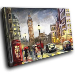 SC1034 Londres pintura impresionista Paisaje Arte en Lienzo Impresiones de Cuadros Grandes - Imagen 1 de 6