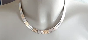 SILBER DESIGN COLLIER ° 835 / 1000 ° Silberkette ° tricolor ° Meistermarke ° - Picture 1 of 12