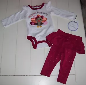 Koala Kids 2 Pc My First Thanksgiving LS Bodysuit and Tutu Leggings Outfit 0-3M - Picture 1 of 4