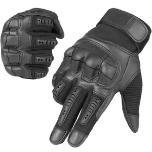Leather Motorcycle Motorbike Powersports Racing Gloves Touchscreen for Men Women - Picture 1 of 11