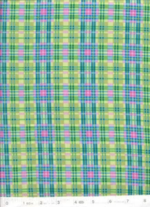 Playful Plaid Lime & Purple by MOE3 Quilt Fabric - Half Yard - Picture 1 of 1