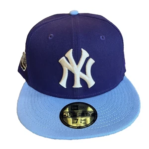 New York Yankees Hat New Era 59Fifty All Star Game Retro Purple Sky Fitted Sz 8 - Picture 1 of 3