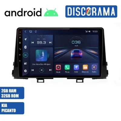 AUTORADIO ANDROID KIA PICANTO 2017-2020 STEREO AUTO TOUCH 9" WIFI NAVIGATORE - Immagine 1 di 4