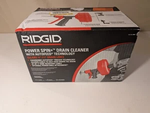 RIDGID Power Spin+ Drain Cleaner w/ AutoFeed 25' Cable – Open Box - Picture 1 of 3