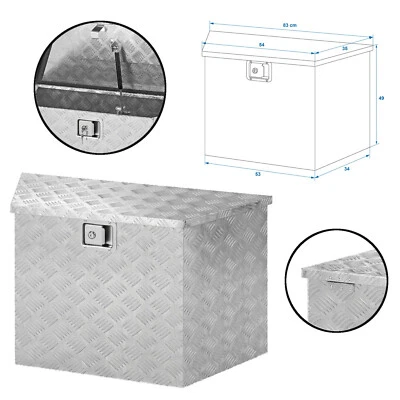 Alukiste mit Schloß Werkzeugkiste Alubox Deichselbox Transportkiste Box Anhänger - Bild 1 von 4