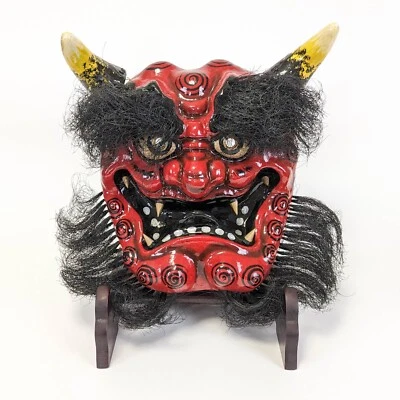 Extra-Large 14" Oni Mask. High Quality Traditional Japanese Iwami Kagura Mask - Image 1 of 4