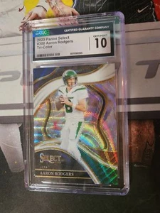 2023 Panini Select #300 Aaron Rodgers Tri-Color Prizms CGC 10 #/149 - Picture 1 of 2