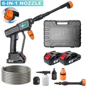 48V Cordless Car High Pressure Washer Jet Rechargeable Cleaner Gun +2 Battery - Picture 1 of 12