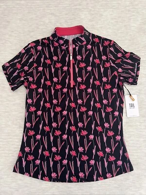 Tail White Label Golf Sleeveless Shirt Tank XS  Mini Mock Top Dancing Stems - Image 1 of 4