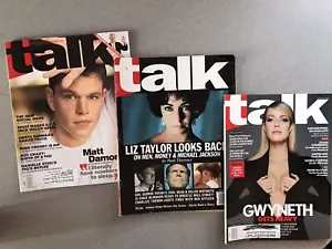 TALK Magazine ~ VINTAGE 1999 & 2001 ~ LIZ TAYLOR, MATT DAMON, GWYNETH PALTROW - Bild 1 von 6