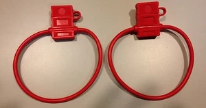 (2) 16 GAUGE ATC FUSE HOLDER IN-LINE WIRE COPPER 12 VOLT WITH COVER MADE IN USA - Picture 1 of 1