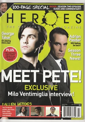 THE OFFICIAL HEROES MAGAZINE 4 B NEWSSTAND COVER 2008 MILO VENTIMIGLIA INTERVIEW - Image 1 of 2
