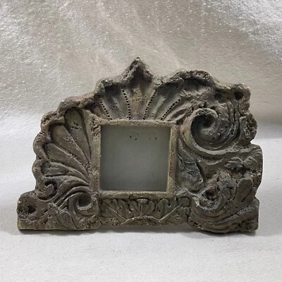 Picture Frame 3D Faux Stone Distressed Weathered Carved Ornate Old World 3”x3” - Image 1 of 4