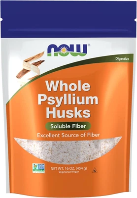 Cáscara de psyllium entera Now Foods, 16 oz. Foto 1 de 4