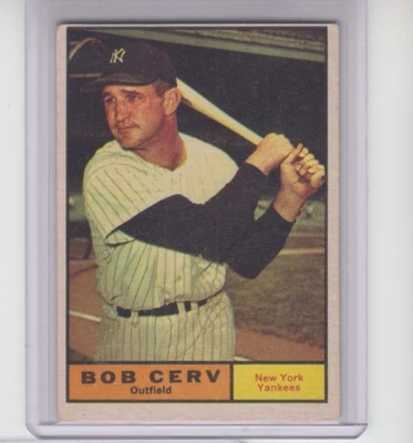 1961 Topps #563 Bob Cerv   NY Yankees  HIGH #  SP  TOUGH CARD !!    EX+ - Image 1 of 2