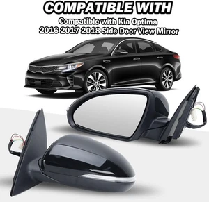 2016-2018 Kia Optima Driver side Power Mirror W/Turn Signal Manual Folding Power - Picture 1 of 6