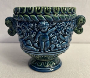 Parma Cherub Planter, Blue Green 5" Tall, Japan A-106 - Picture 1 of 5