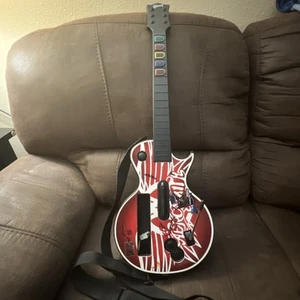 Nintendo Wii Aerosmith Guitar Hero Gibson Les Paul Red Octane w/ Strap & Cover - Picture 1 of 7