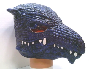 ✅Dinosaurier~Gummi~Monster~Maske~Kostüm~Kopfschmuck~One Size~Marineblau - Bild 1 von 8