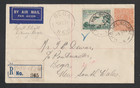 Australia 1934 1st Flight Registered Cover Sydney To Bega NSW GPO Melbourne KGV