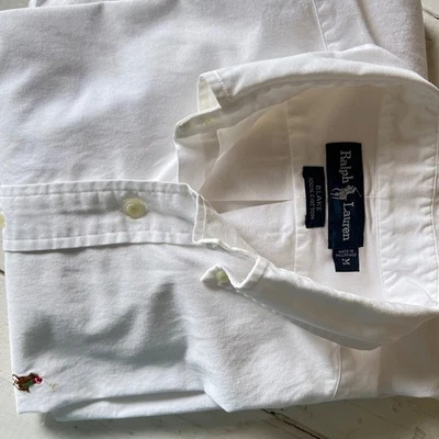 Ralph Lauren Blake Men's White Short Sleeve Button Down Shirt Size M 100% Cotton - Image 1 of 4