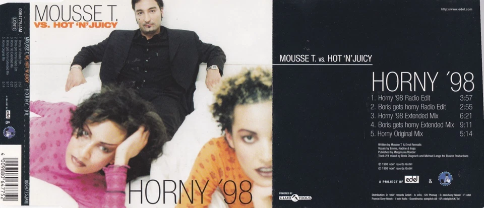 Mousse T. Vs. Hot 'n' Juicy - Horny (Horny '98   (5 Track Maxi CD) - Bild 1 von 1