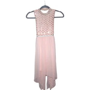 Iris & Ivy Size 10 Pink Sleeveless Sequin Dress Back Zip Girls - Picture 1 of 8
