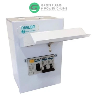 Niglon AM3 Garage Verbrauchereinheit 63A RCD Incomer & 6A + 16A MCBs Wohnwagen Camper