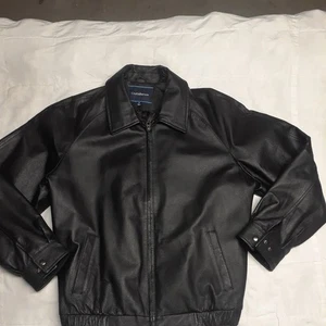Croft & Barrow - XL Men's - Black Leather Jacket - Great Condition - LOOK! - Picture 1 of 8