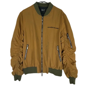 Maniere De Voir - Tan and Olive Zip Up Jacket - Picture 1 of 7