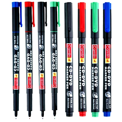 CD DVD FINE TIP PERMANENT MARKER PENS RED-GREEN-BLUE-BLACK WATER/ UV RESIST