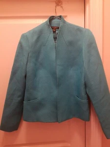 Chaqueta blazer recortada para mujer Louben talla 4 color azulado - Imagen 1 de 6