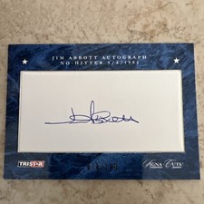 2008 Tristar Cut Autograph Jim Abbott 76/130