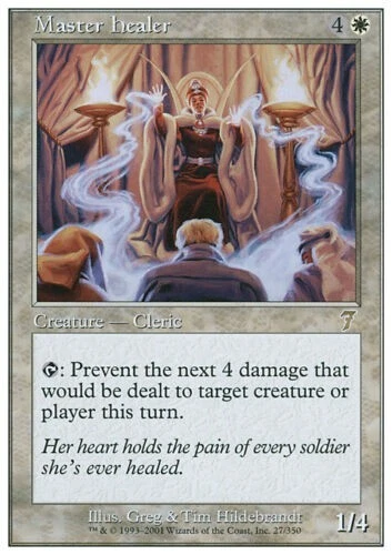 MTG Magic the Gathering Master Healer (27/354) Seventh Edition LP - Image 1 of 1