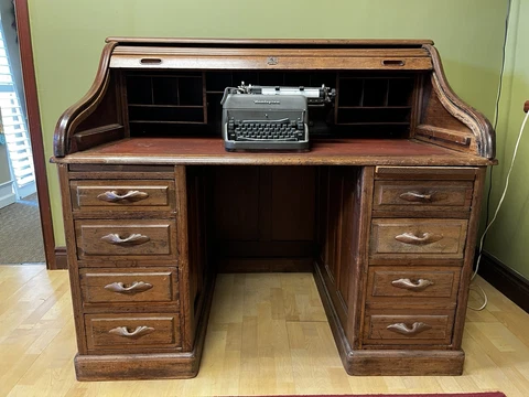 ANTIQUE Rolltop Desk Sellew 1890’s Cover
