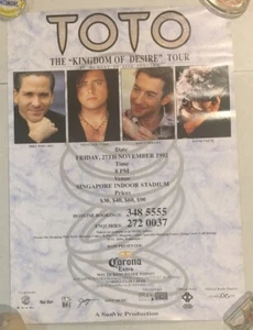 1992 Rock Band - TOTO Concert in Singapore poster - Picture 1 of 3