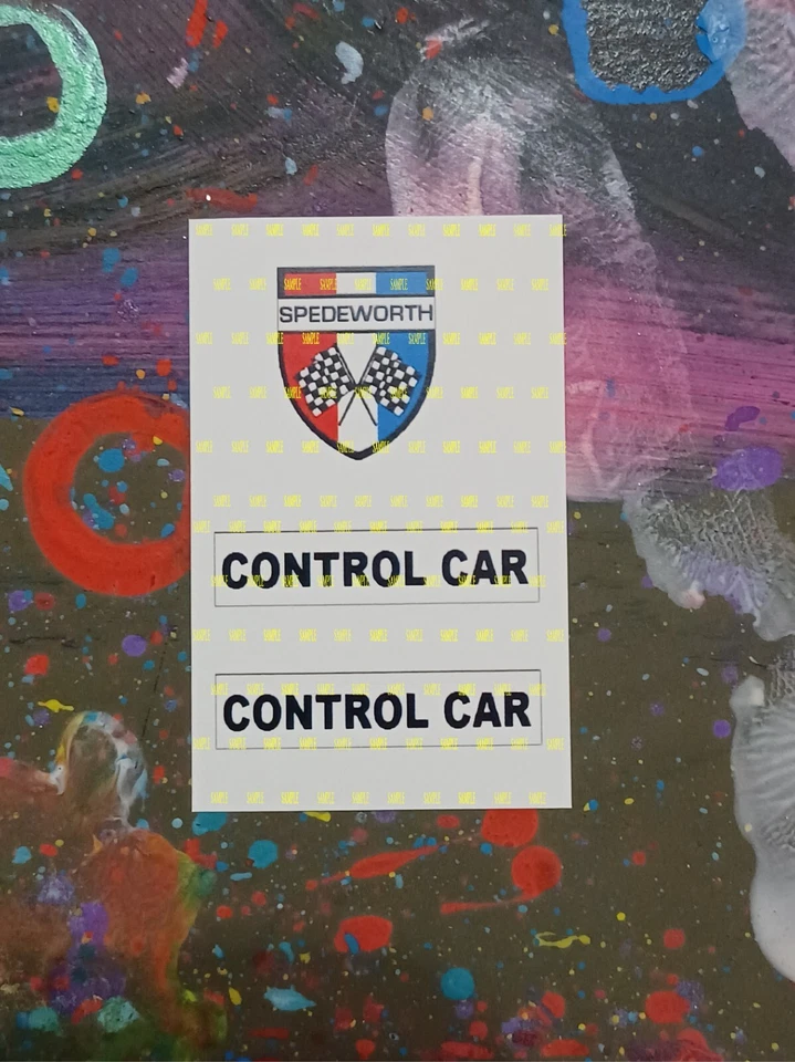 Corgi Rockets 926 Jaguar Pace Car Reproduction Stickers - Image 1 of 1