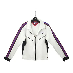 Vtg Tommy Girl Sport Track Jacket XL READ DESCRIPTION Front Zip Stripe Sleeve - Picture 1 of 20